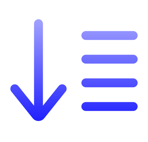 정렬 Generic gradient outline icon