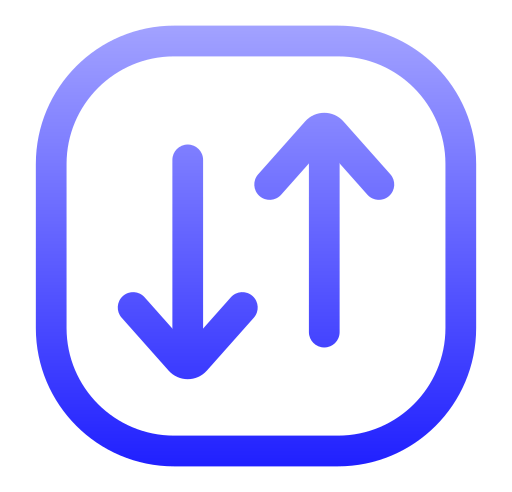Double arrow Generic gradient outline icon