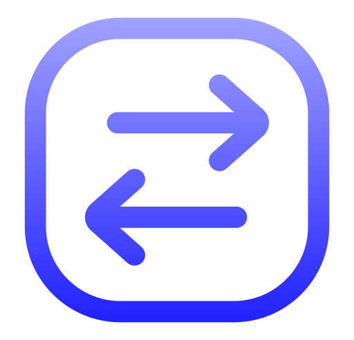 Double arrow Generic gradient outline icon