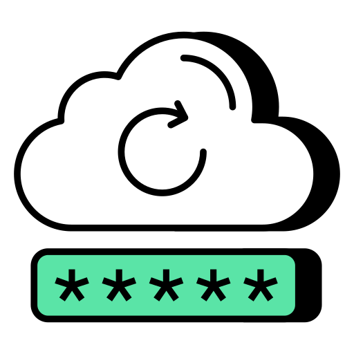 Cloud password Generic color lineal-color icon