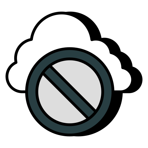 Cloud banned Generic color lineal-color icon