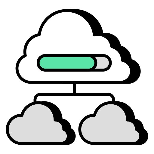 red en la nube Generic color lineal-color icono