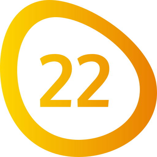 Twenty two Generic gradient fill icon