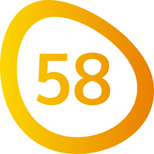 cincuenta y ocho Generic gradient fill icono