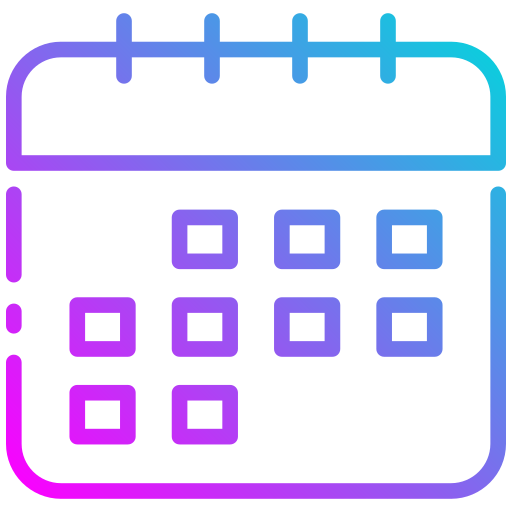 calendário Generic gradient outline Ícone