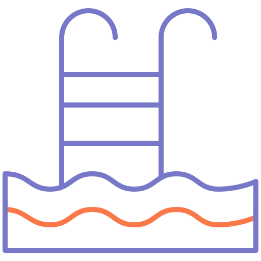 Бассейн Generic color outline иконка