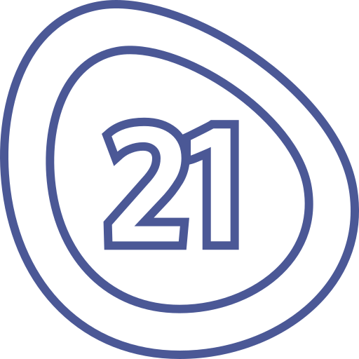 Twenty one Generic color outline icon