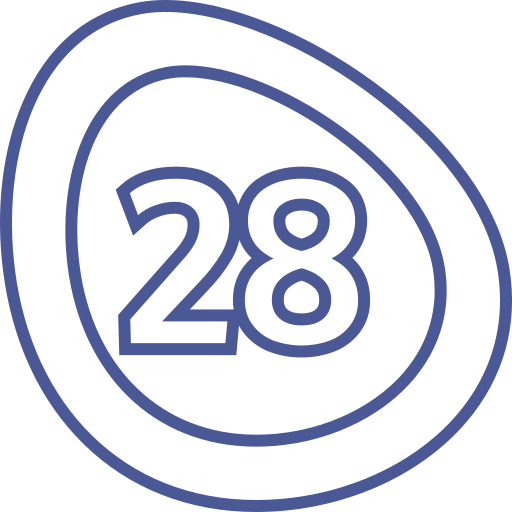 Twenty eight Generic color outline icon