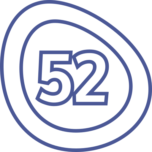 cincuenta y dos Generic color outline icono