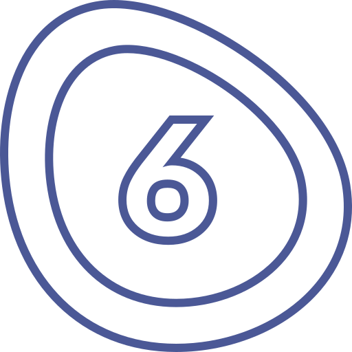 sześć Generic color outline ikona