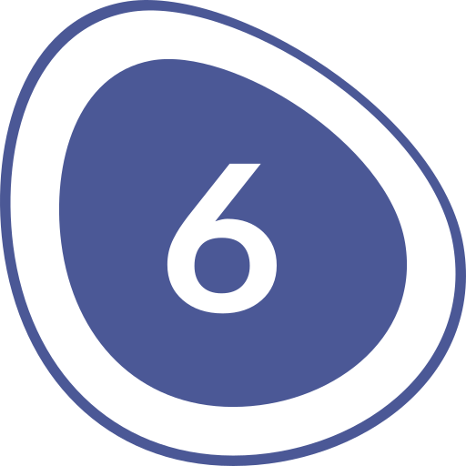 sześć Generic color fill ikona