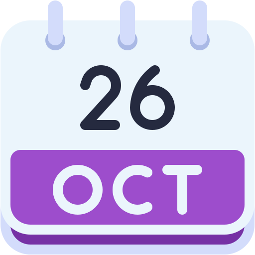 月間カレンダー Generic color fill icon