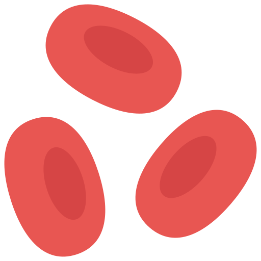rode bloedcellen Juicy Fish Flat icoon