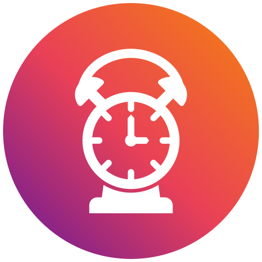 reloj de mesa Generic gradient fill icono