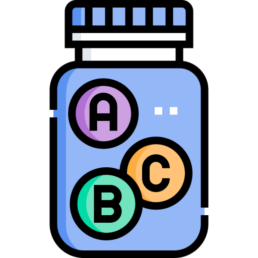 multivitamine Detailed Straight Lineal color icoon