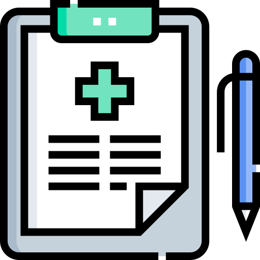 Medical prescription Detailed Straight Lineal color icon