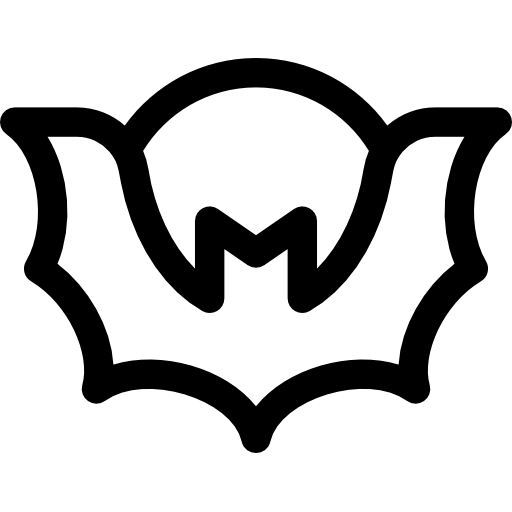 pipistrello Basic Rounded Lineal icona