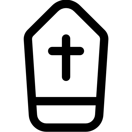 ataúd Basic Rounded Lineal icono