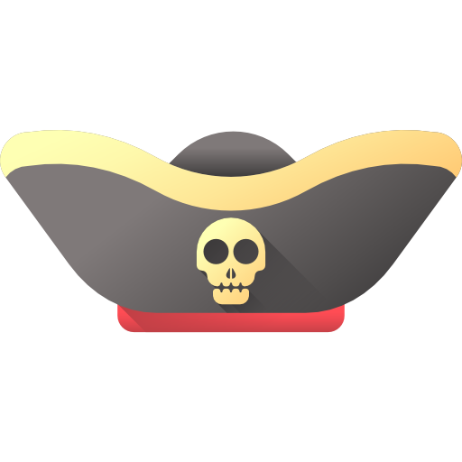 해적 모자 3D Color icon