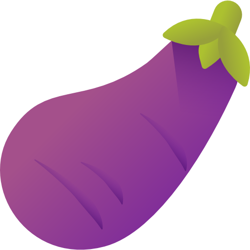 aubergine 3D Color icon