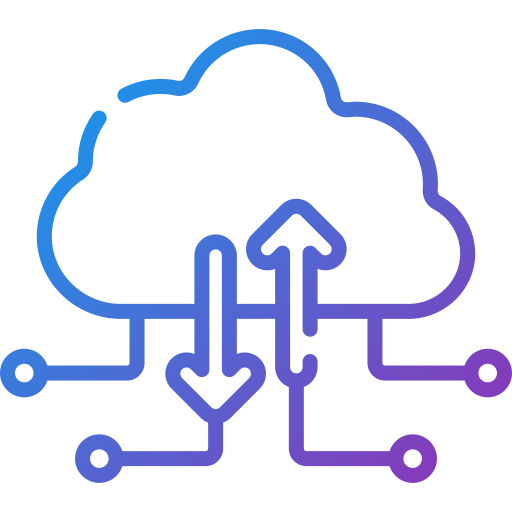 cloud computing Generic gradient outline Icône