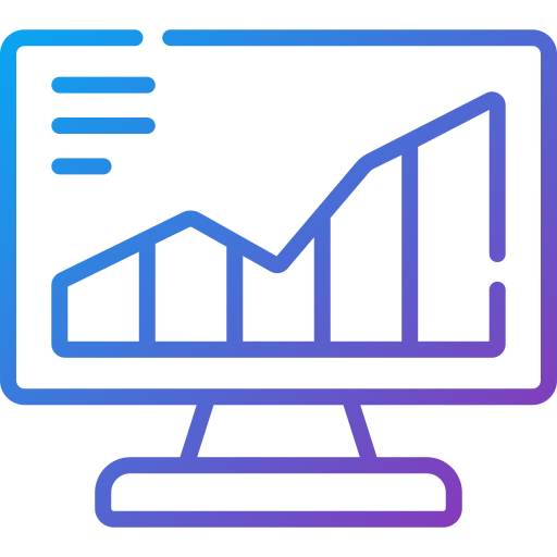 analyse des données Generic gradient outline Icône