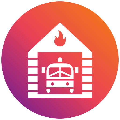 Fire station Generic gradient fill icon