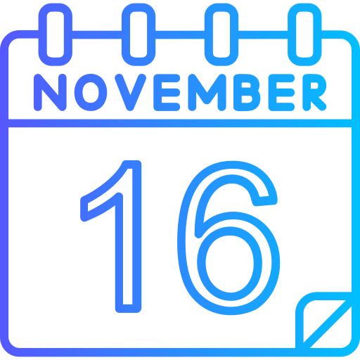 November Generic gradient outline icon