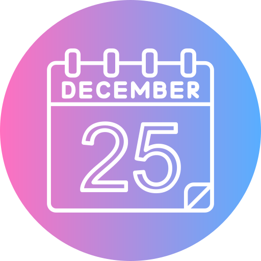 December 25 Generic gradient fill icon