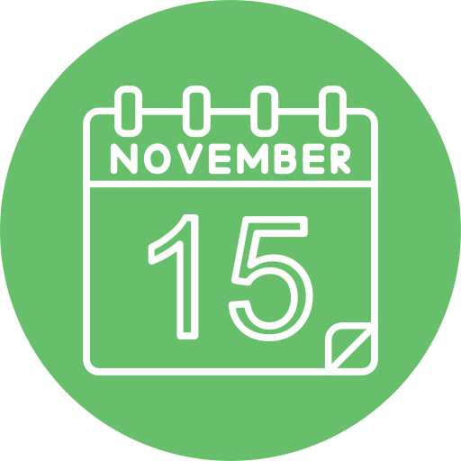 November 15 Generic color fill icon