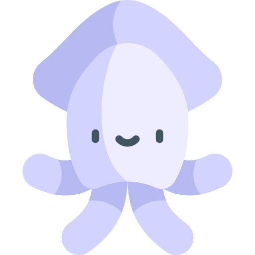 Squid Kawaii Flat icon