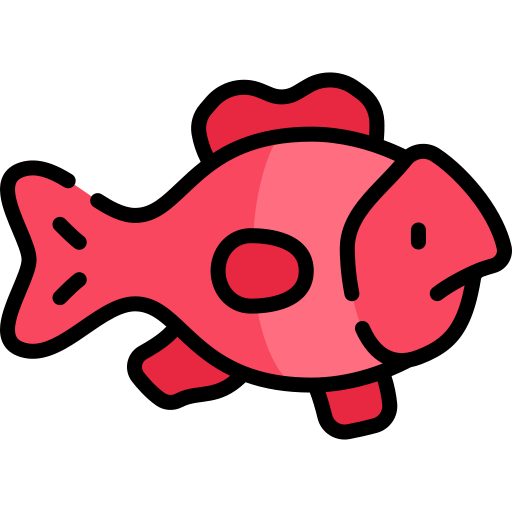 roter fisch Kawaii Lineal color icon