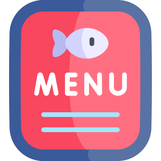menu Kawaii Flat ikona
