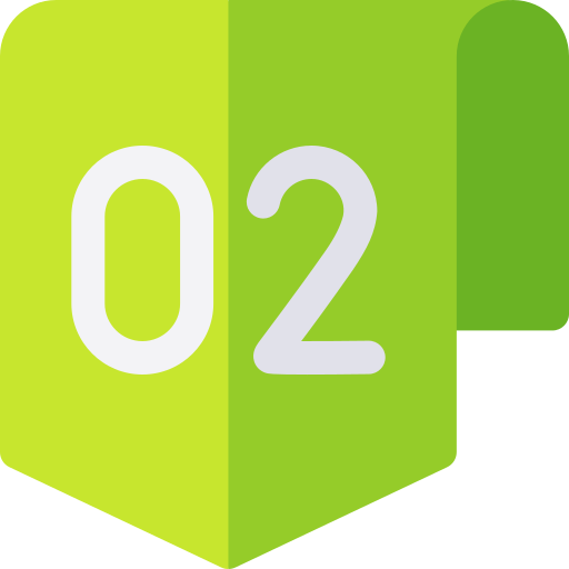 Number 2 Basic Rounded Flat icon