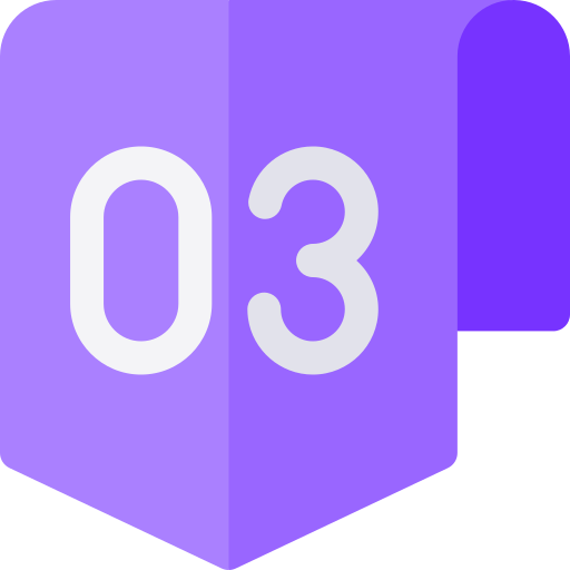 番号 3 Basic Rounded Flat icon