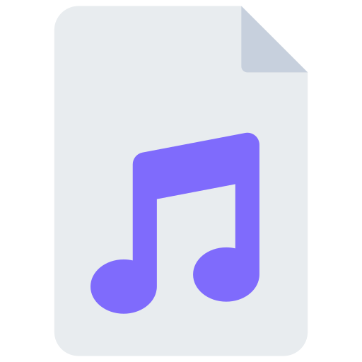 Music file Juicy Fish Flat icon