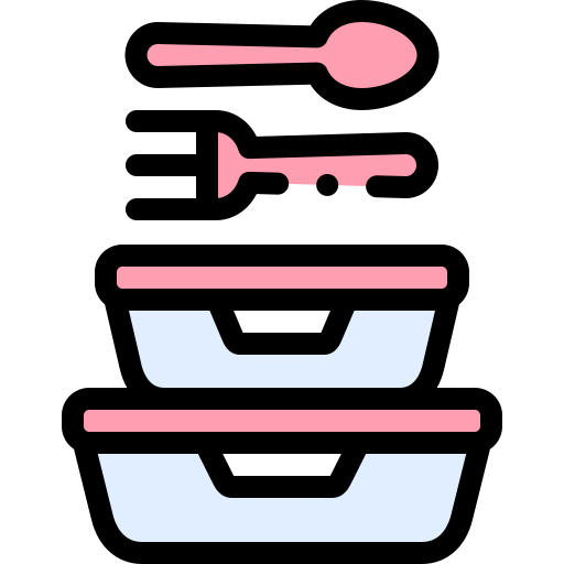Lunchbox Detailed Rounded Lineal color icon