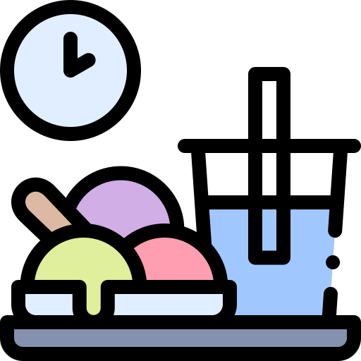 ランチタイム Detailed Rounded Lineal color icon