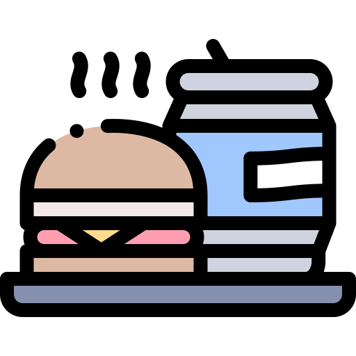 식사 Detailed Rounded Lineal color icon