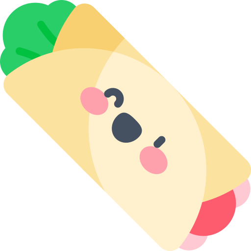 burrito Kawaii Flat icono