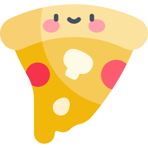 Pizza Kawaii Flat icon