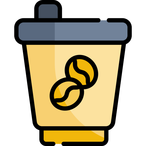 커피 Kawaii Lineal color icon