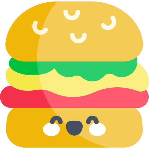 ハンバーガー Kawaii Flat icon