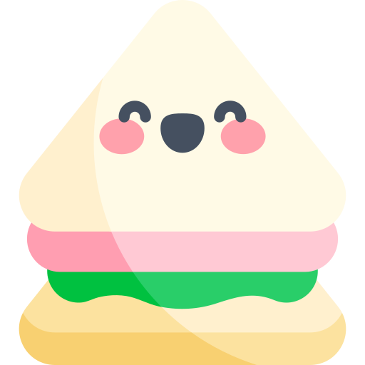 sándwich Kawaii Flat icono