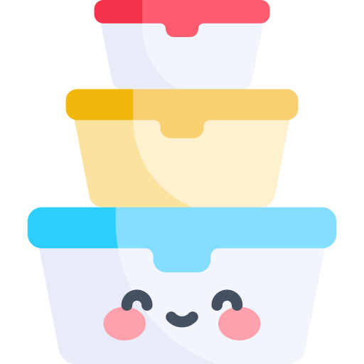 Tupperware Kawaii Flat icon