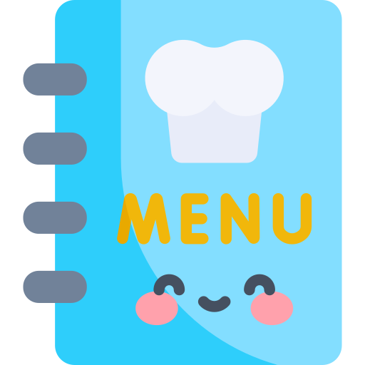 menu Kawaii Flat icoon
