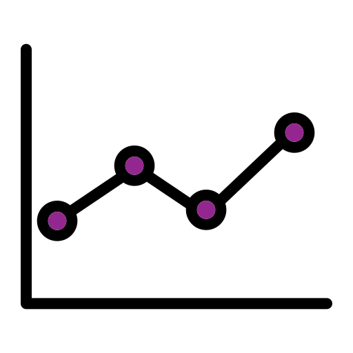 gráfico de linea Generic color lineal-color icono
