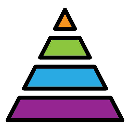 gráfico piramidal Generic color lineal-color icono