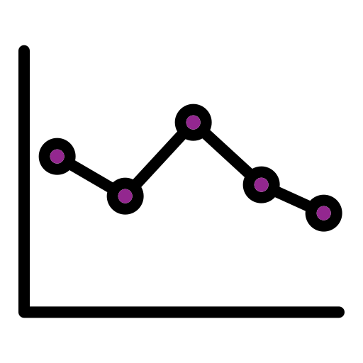 gráfico de líneas Generic color lineal-color icono