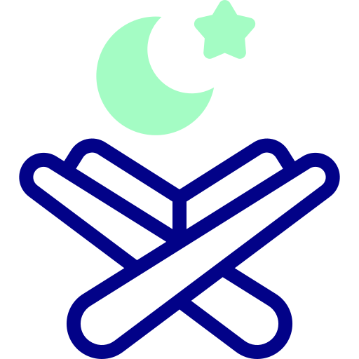 コーラン Detailed Mixed Lineal color icon